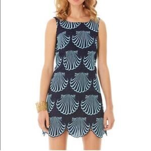 Lilly Pulitzer Jumbo Sea Eyelet Scalloped Delia Shift Dress